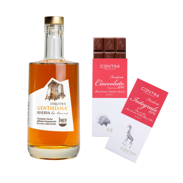 <span class="pacc">z</span> Genthiana RISERVA + 2 Tavolette di Cioccolato fondente CENTINI